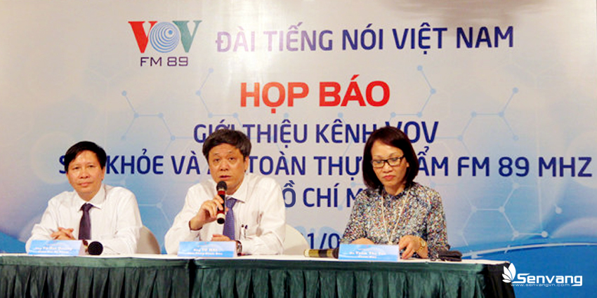 Phó TGĐ Đài Tiếng nói Việt Nam - ông Vũ Hải, chủ trì buổi họp báo giới thiệu Kênh VOV Sức khỏe và An toàn thực phẩm